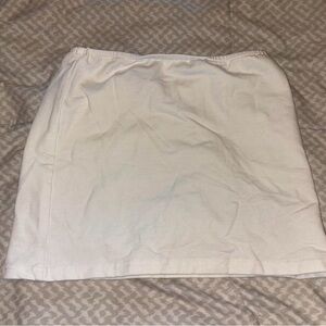 Edikted White Bandeau Tube Top XS Minimalist Y2K